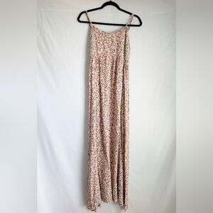 Patrons of Peace Boho Maxi Dress Smocked Tie Back Made in India